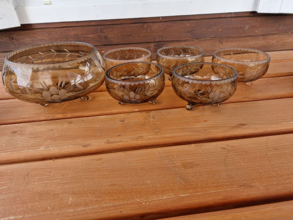 Miseczki kryształowe szlifowane