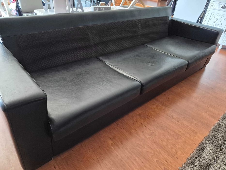 Sofá preto 2,80 mts