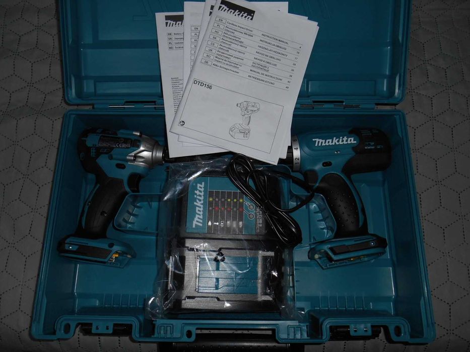 NOWA MAKITA 18V wkrętarka i zakrętarka, 2x akum, ladowarka, walizka