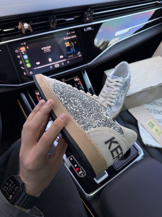 Кросівки Golden Goose BallStar Silver Glitter premium | Кроссовки жіночі