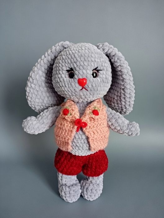 Плюшеві зайченятка ручної роботи