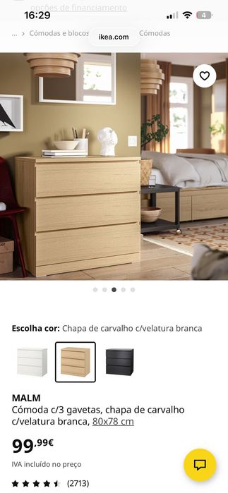 Móvel / Cómoda ikea Malm - como nova