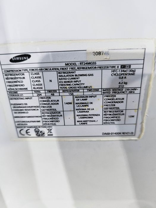 Lodówka  Samsung no Frost  lodówko zamrażarka  INOX 160cm led