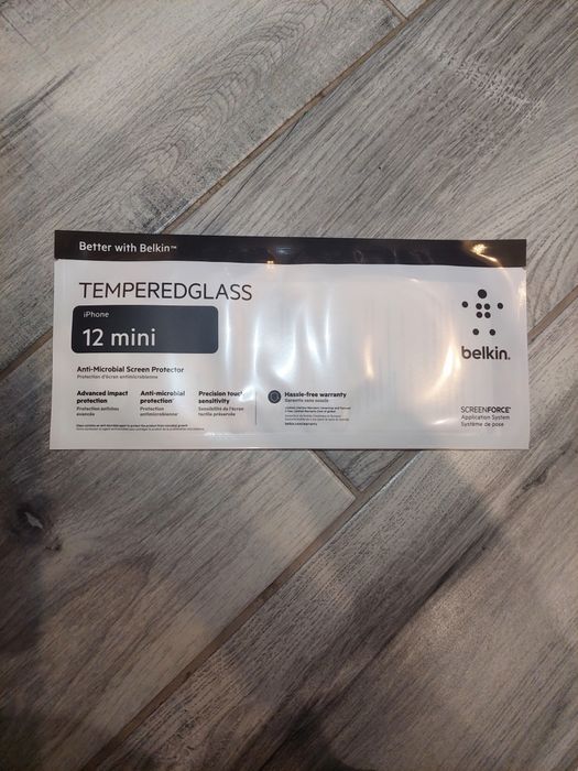 Nowe szkło hartowane Belkin iPhone 12 mini oryginalne screenforce