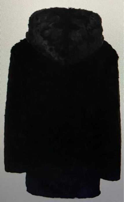 Czarne futerko ekologiczne Trussardi Jeans S