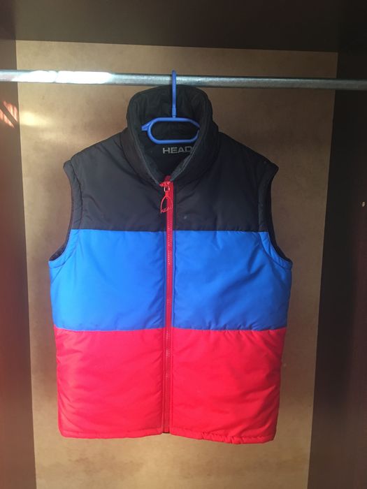 OLDSHOOL ciepła KURTKA BEZRĘKAWNIK HEAD wysoki kołnierz wysoka jakość