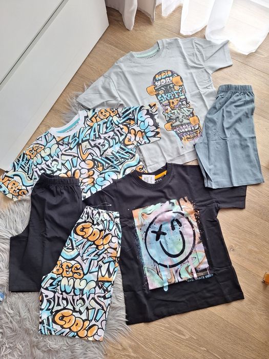 Next 134 nowe piżamki 3 komplety letnie 9 lat