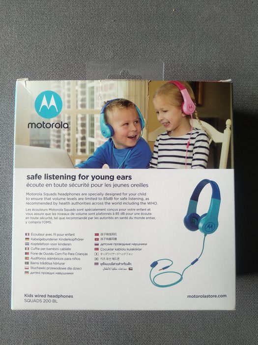 Słuchawki dziecięce Motorola Squads 200 BL ochrona słuchu dziecka