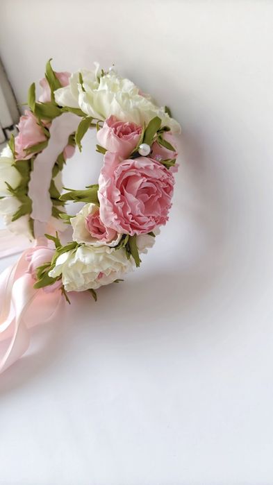 Обруч з квітами із фоамірану