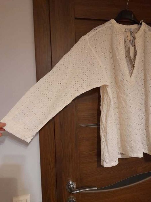 Bawełniana bluzka w stylu retro Zara rozm M
