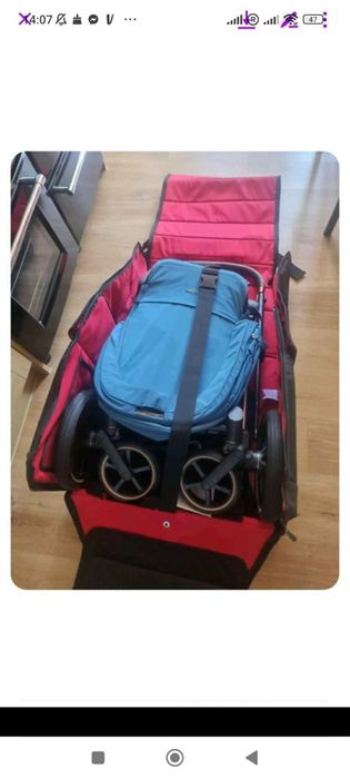 Cybex Priam Mountain Blue 3w1 Gondola Nosidełko Baza Spacerówka Torba