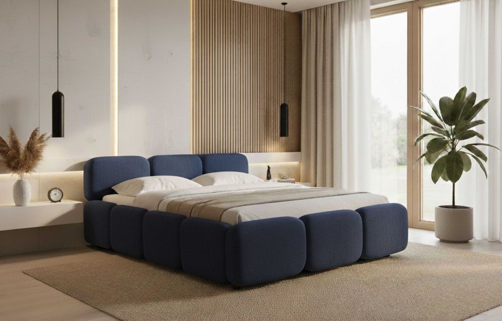 Zjawiskowe Łóżko kontynentalne SOFT BED w stylu Japandii 140x200cm.