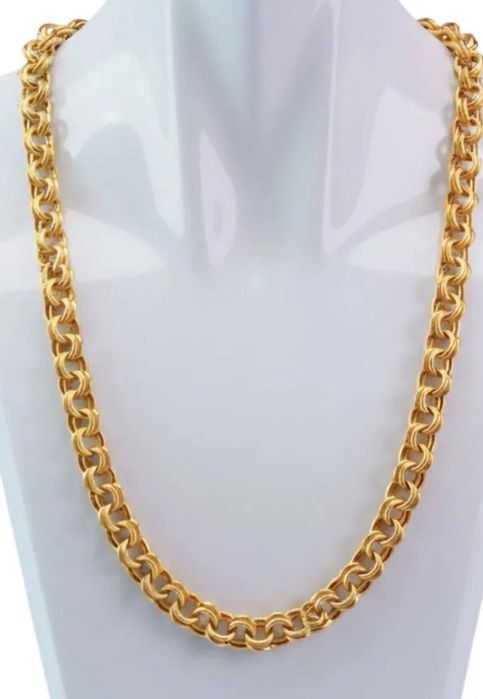 Fio ouro 19k malha friso