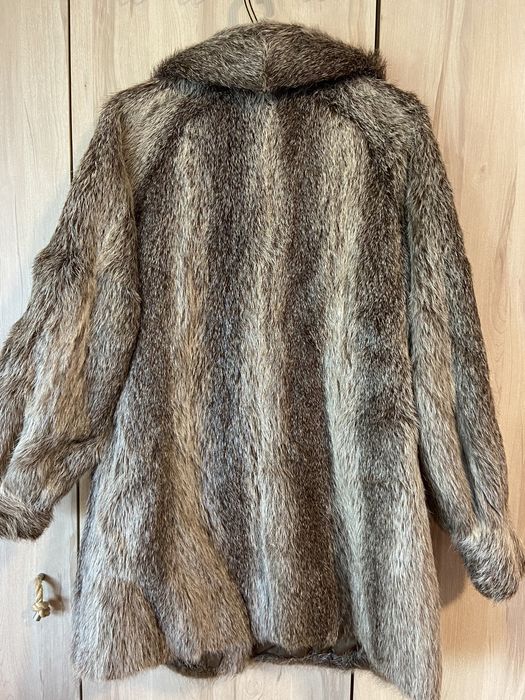 C&A Szare futro naturalne nutria 42/ 44 damskie  rozm Vintage damskie