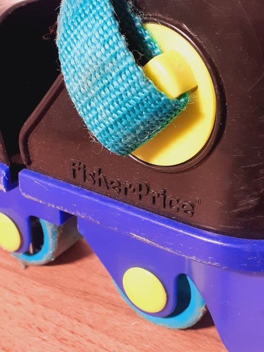 Regulowane rolki dla dzieci Fisher Price lata 90 Vintage