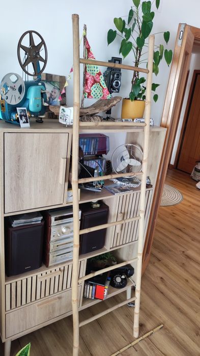 Toalheiro escada em bambu 190cm