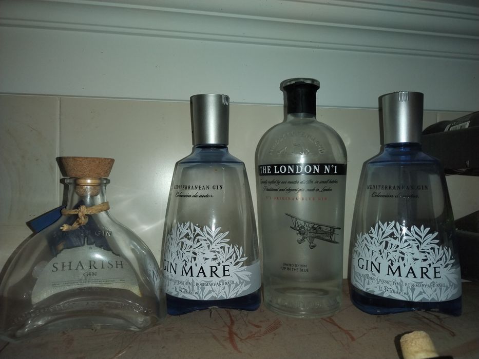 Garrafas gin para decoração ou candeeiro