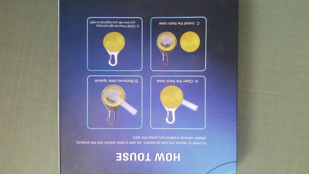 Светящиеся фонарики/маячки для собак набор.