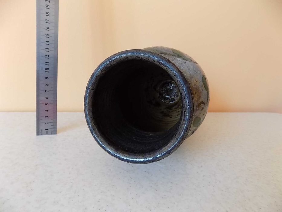 Глечик Опішня старовинний розмальований емаль