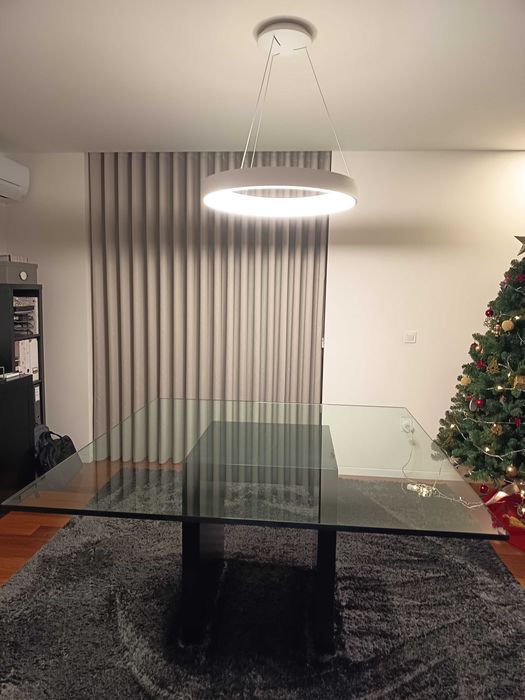 Conjunto sala mesa e aparador preto