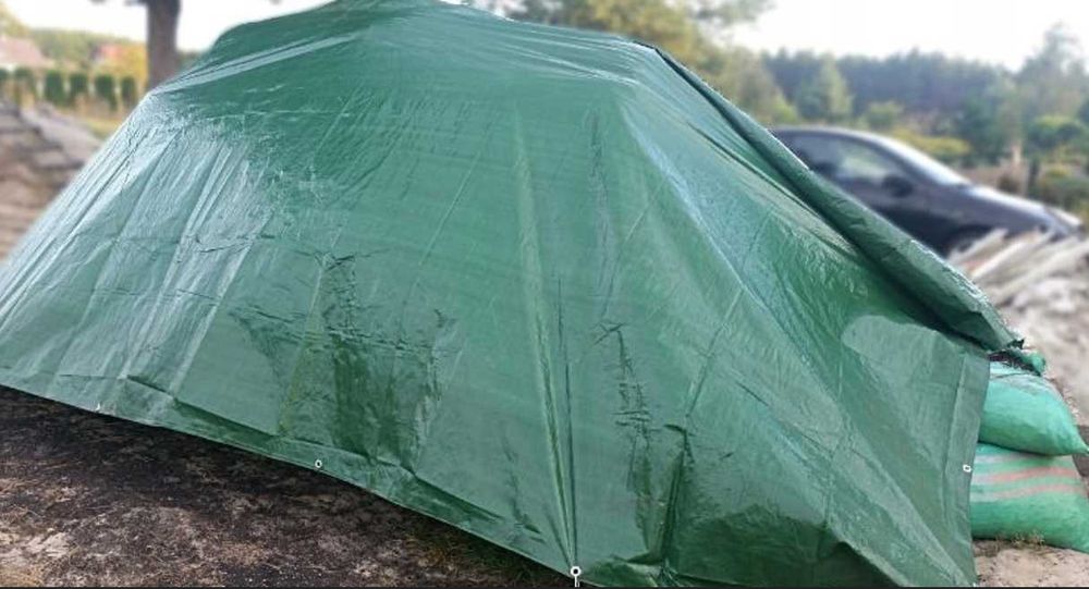 Plandeka wzmacniana 5x6m  Płachta mrozoodporna wodoodporna mocna gruba