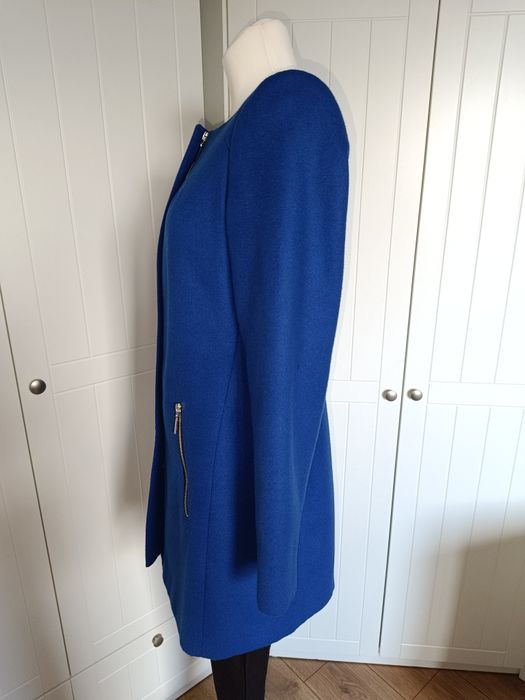 Płaszcz damski wiosenny płaszczyk wełniany wełna klasyczny Edima 38