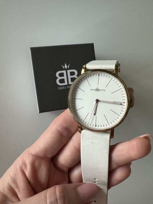 Zegarek biało-złoty Bijou Brigitte duża koperta