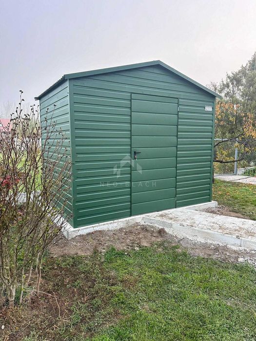 Schowek Domek Ogrodowy 3X2M Drzwi Zielony - Dach Dwuspadowy Nb387