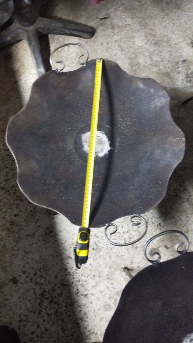 Сковородка з диска борони ромашка , пательня,садж