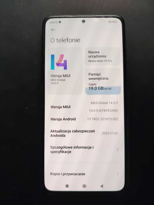 Xiaomi Redmi Note 10 Pro 6 GB / 64 GB