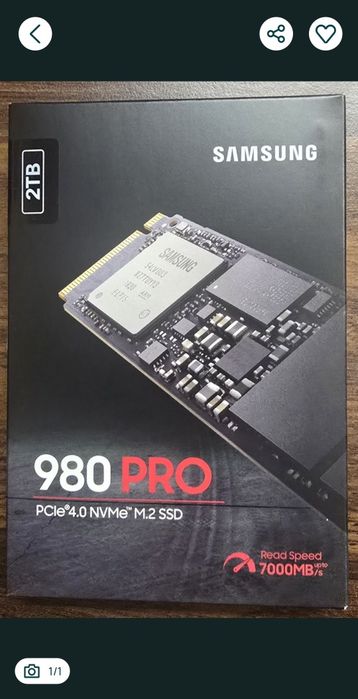 Nowy dysk Samsung 980 PRO 2TB