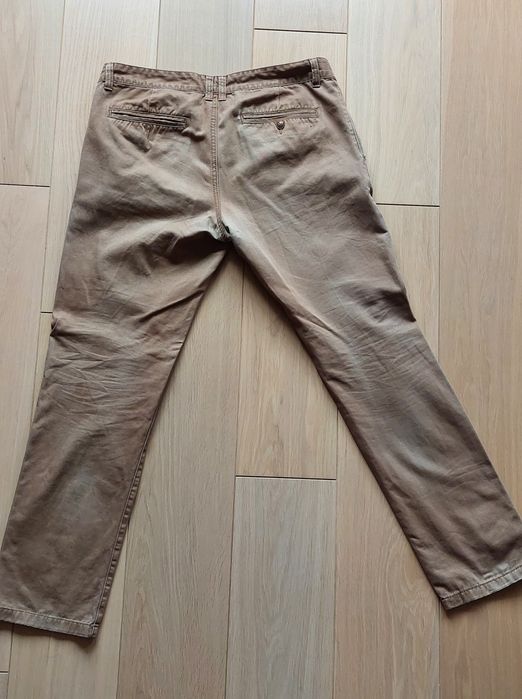 Męskie spodnie w kolorze brązowym, roz. 52 / XL