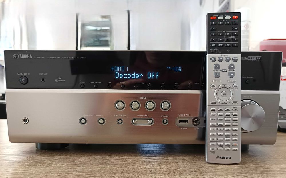 Amplituner YAMAHA RX-V673 tytanowy + Pilot HDMI 7.2 bdb OKAZJA!