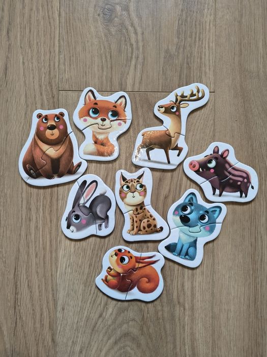 Дитячі пазли картонні, дерев'янні