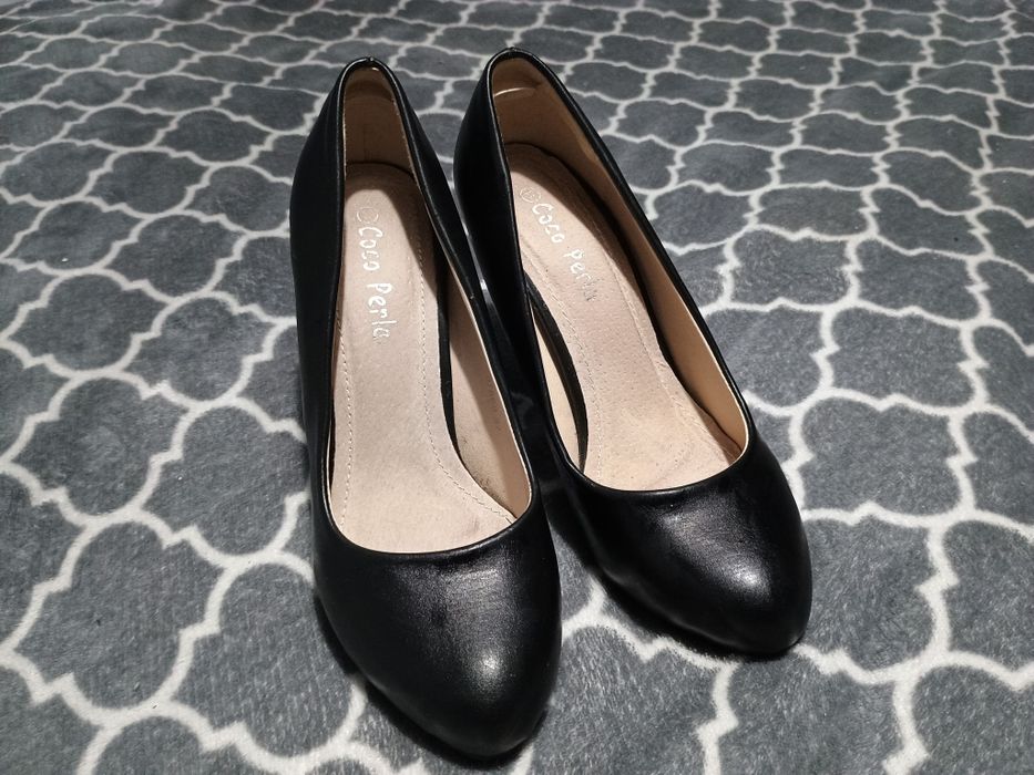 Botki szpilki czółenka damskie czarne obcas 11 cm r. 37