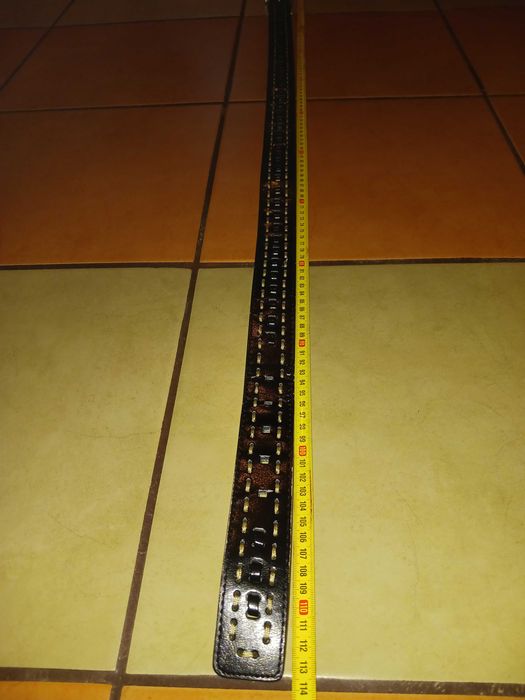 Skorzany pasek 113cm Stan idealny