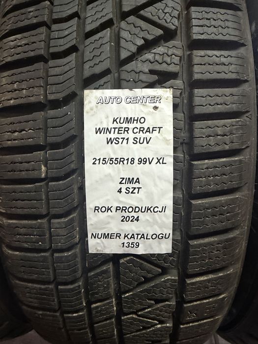 Opony zimowe 215/55R18 99V XL Kumho Winter Craft WS71 SUV | 2024 | Komplet