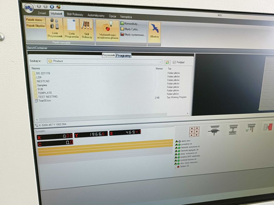 Centrum obróbcze CNC ploter 3121 nesting INFOTEC EVO top konfiguracja