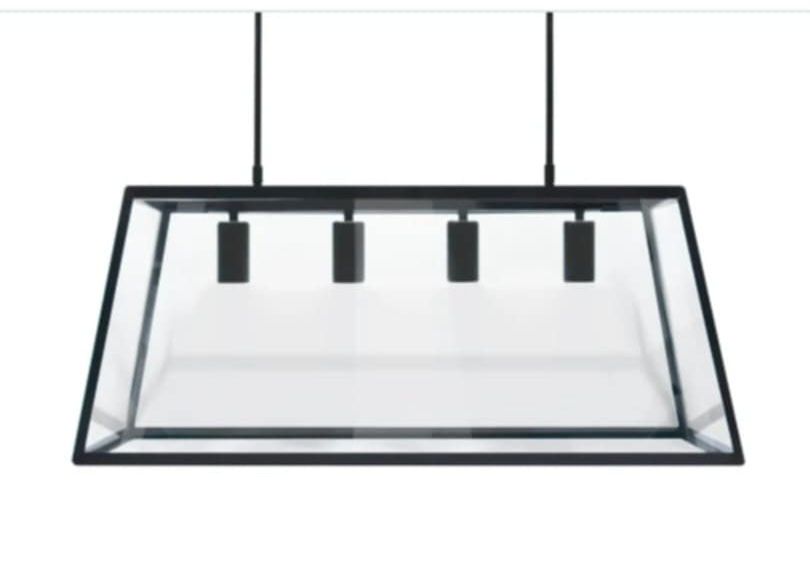 Wisząca, metalowa lampa