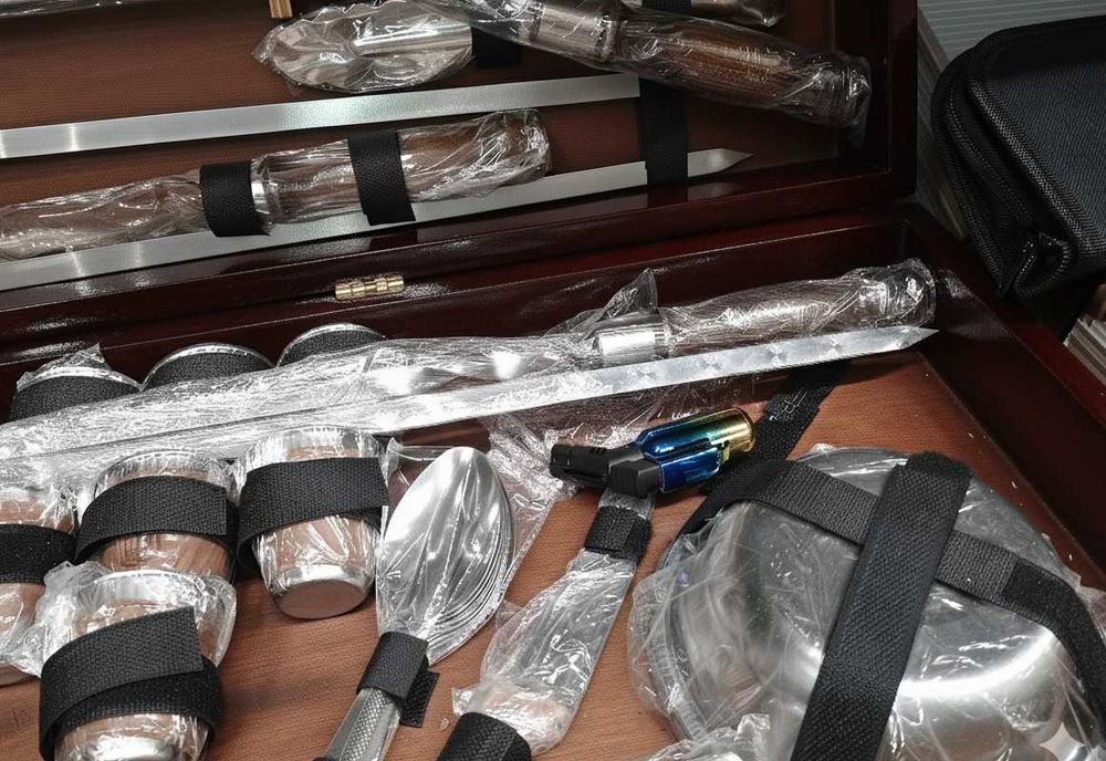 Набір шампурів в кейсі   набор шампуров   подарунок чоловіку  барбекю