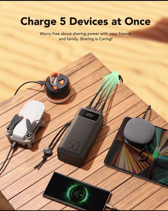 Павер банк Veger Tank Boost 56000mAh вихід PD130W вхід 5-20V/3.25A (M