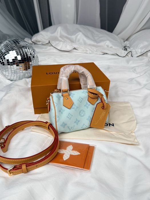 Сумка Louis Vuitton Nano Speedy Denim Mint