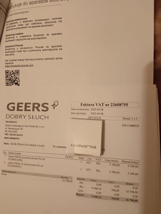 Aparaty słuchowe phonak audeo P 50-R