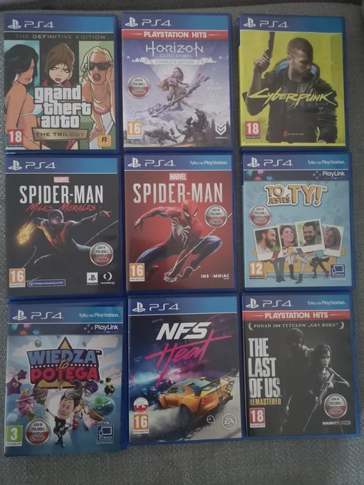 Sprzedam gry na ps4
