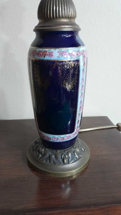 CANDEEIRO EM PORCELA DE LIMOGES DO SEC XIX IMPECÁVEL