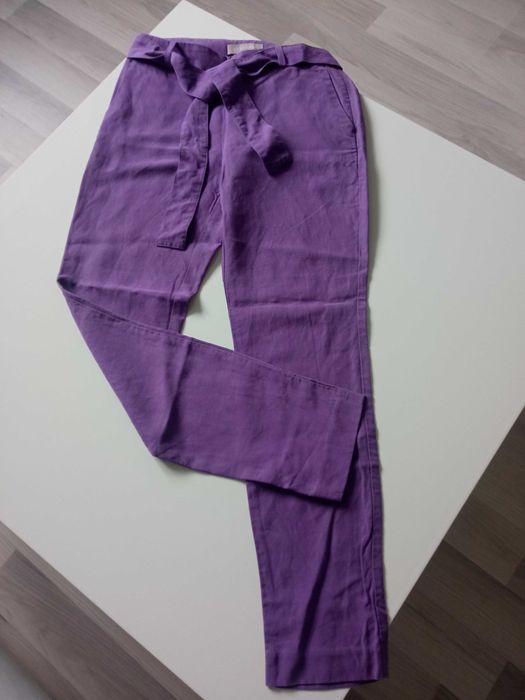 Stefanel damskie spodnie z paskiem r 36 pas 68cm