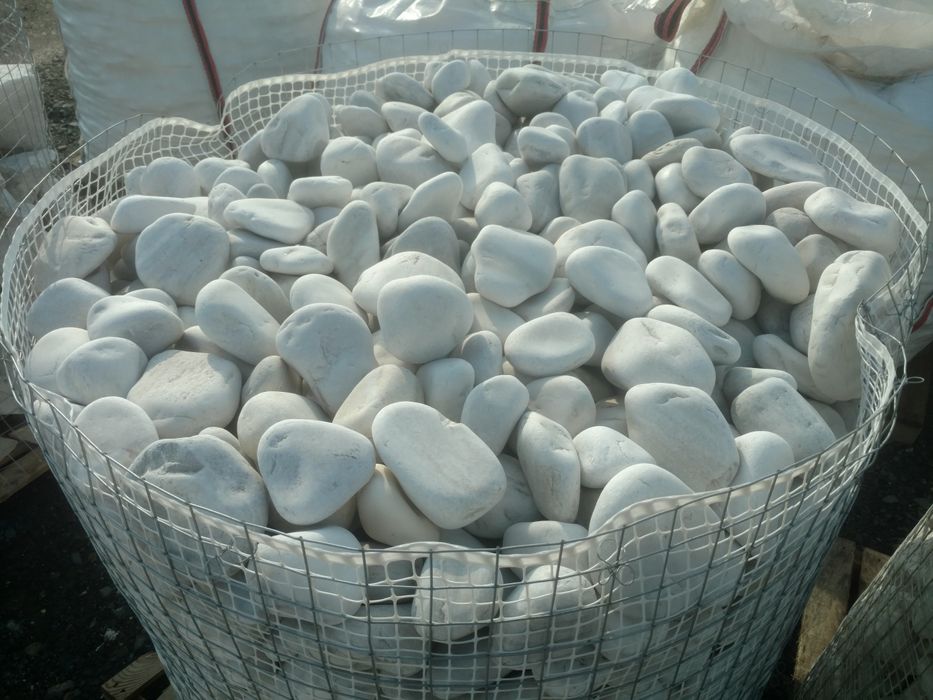 Otoczak White biały Thassos Angel grys gres kamyki Thasos otoczaki