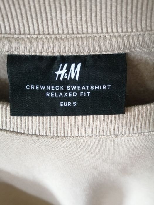 Bluza crewneck H&m beżowa basic M/L