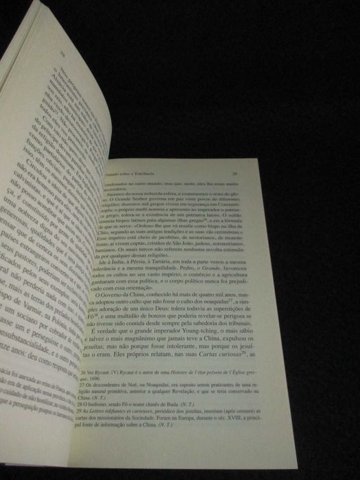Livro Tratado sobre a Tolerância Voltaire