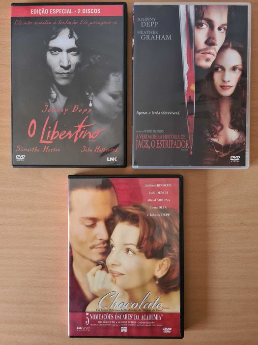 3 filmes em DVD com Johnny Depp